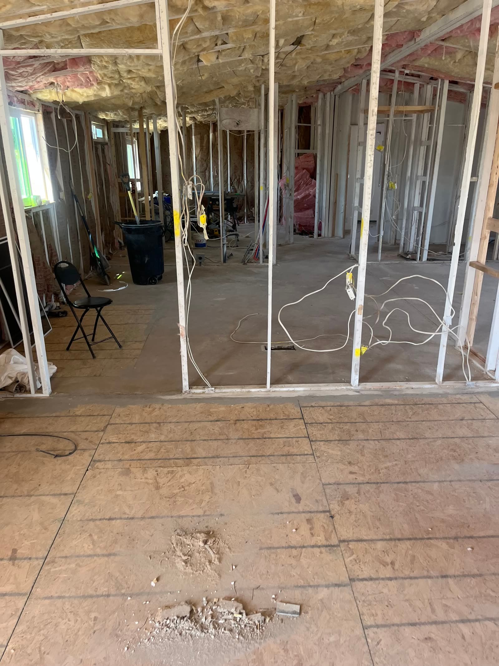 Full interior remodel framing stage